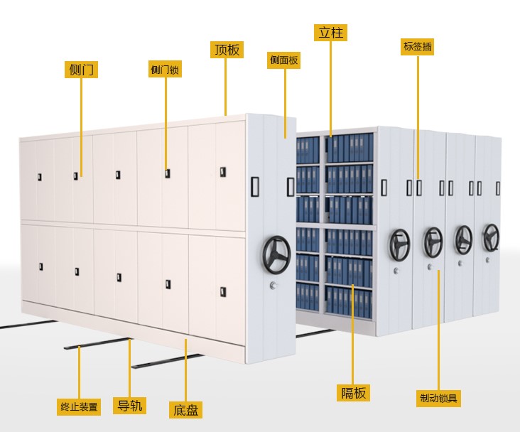 智能移動密集架,檔案室密集柜,憑證檔案資料文件柜