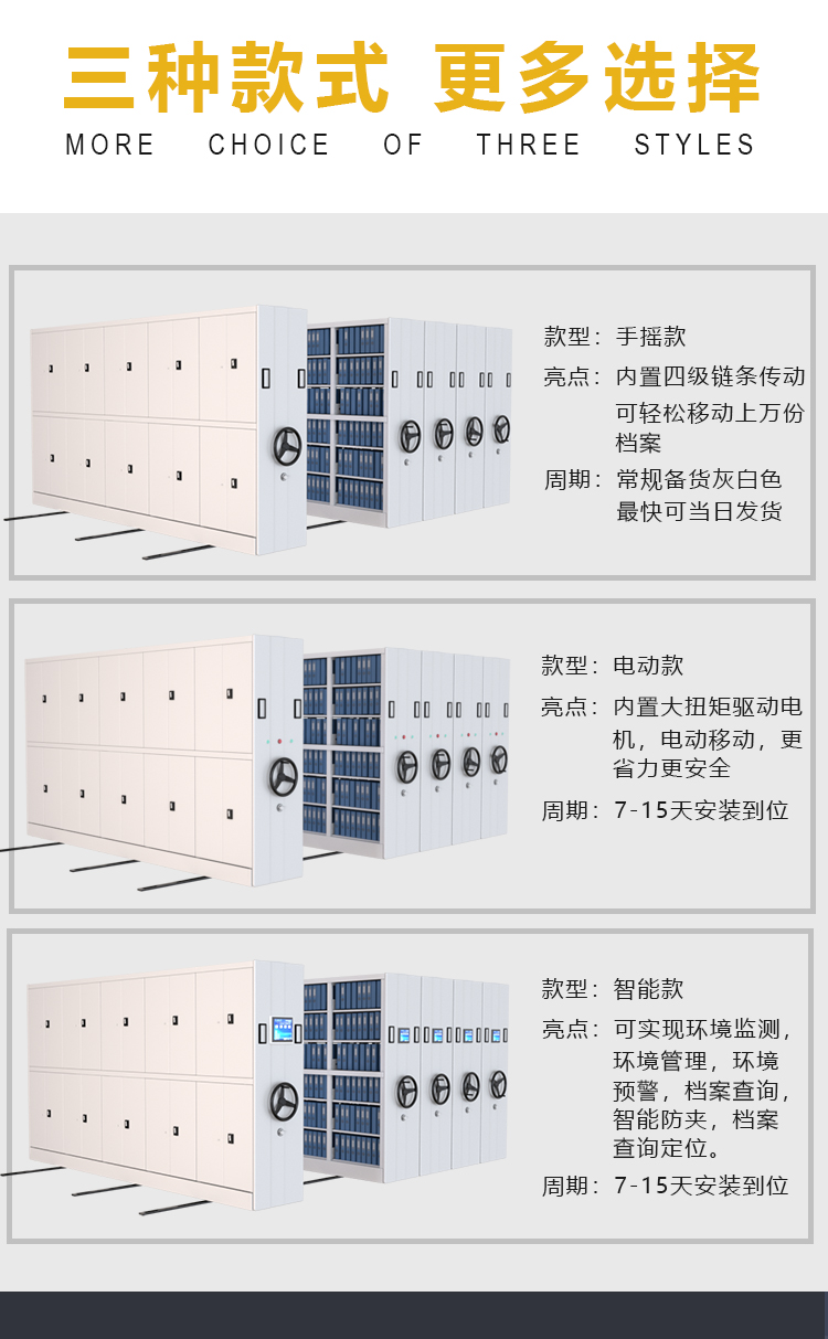 智能移動密集架,檔案室密集柜,憑證檔案資料文件柜